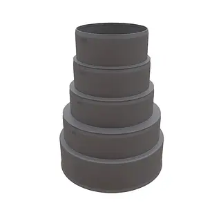 Ubbink verloopstuk meervoudig 160-150-125-110-100 mm, zwart, voor RVT 200