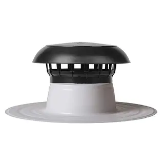 Anjo Vent-Alu 2000 ontluchting, 250 mm, enkelwandig, met PP kap en PVC coating