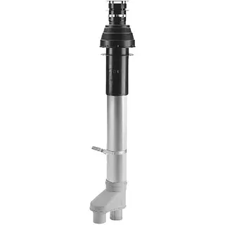 Burgerhout Mugro 2000 VR dakdoorvoer aluminium 100/150 met broekstuk zwart 100/100 mm