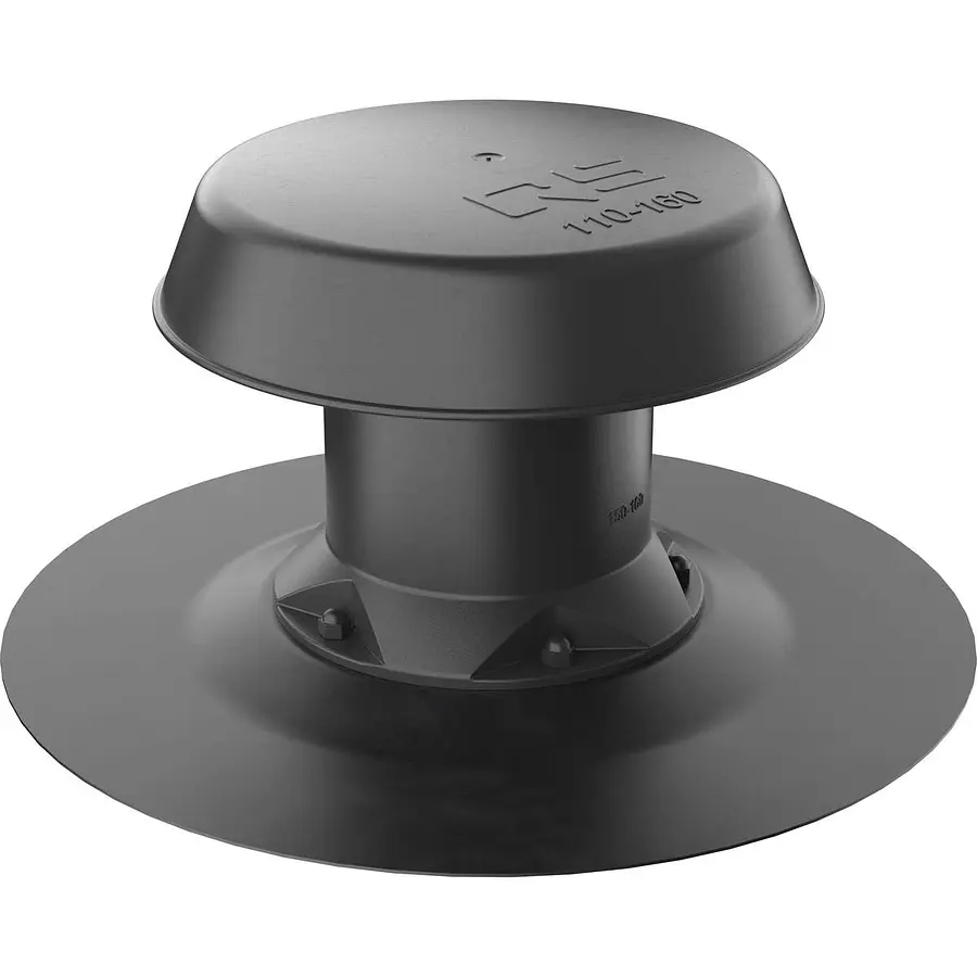 Quick-Slide prefab dakdoorvoer 150-160 mm, EPDM Cover-Tape (ZK), met ventilatiekap