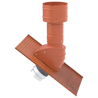 Zehnder ComfoEdge dakdoorvoer, 125 mm, instelbaar, 6-60°, terracotta
