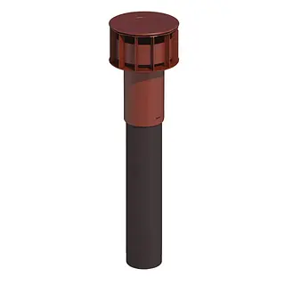 Ubbink MultiVent dakdoorvoer 125 mm, l= 980 mm, rood