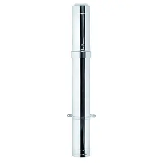 Ubbink Rolux concentrische dakdoorvoer 80/125 mm L=1000 mm PP/INOX voor buitenwandsysteem