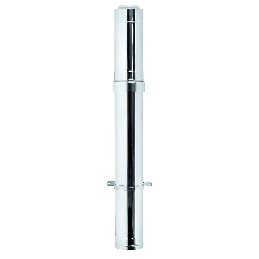 Ubbink Rolux concentrische dakdoorvoer 80/125 mm L=1000 mm PP/INOX voor buitenwandsysteem