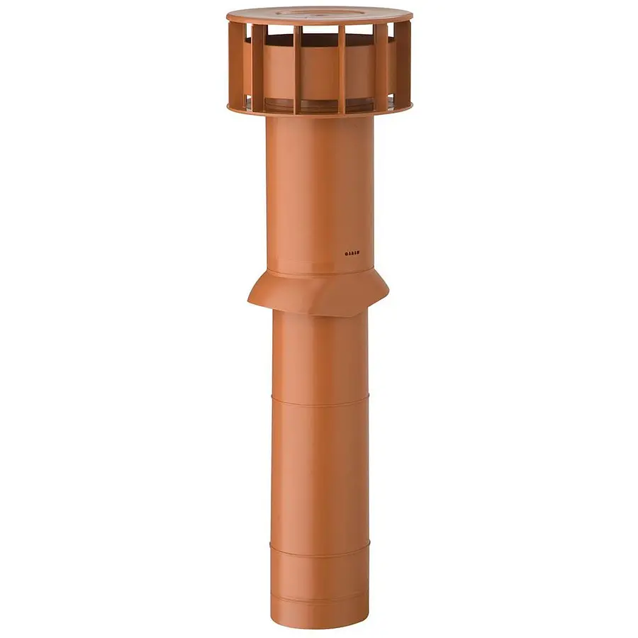 Ubbink MultiVent basis dakdoorvoer 166 mm,l= 1325 mm, natuurrood