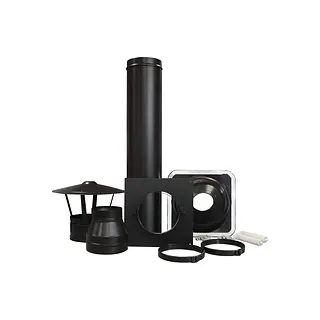 Nedco dakdoorvoerset dubbelwandig RVS 0-15° Ø150mm