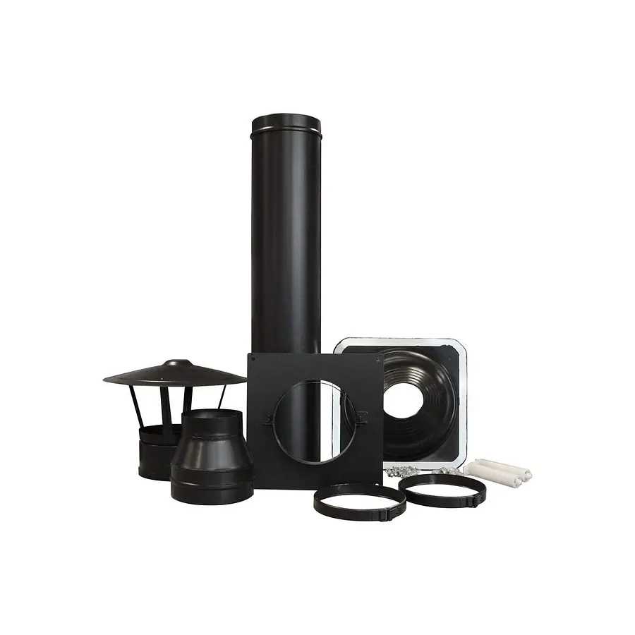 Nedco dakdoorvoerset dubbelwandig RVS 0-15° Ø150mm