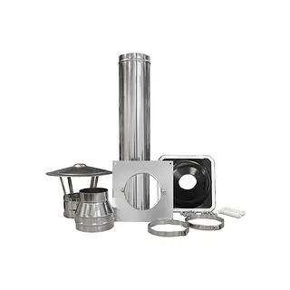 Nedco dakdoorvoerset dubbelwandig RVS 0-15° Ø150mm