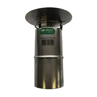 Panflex regenkap, enkelwandig, 150 mm, rvs
