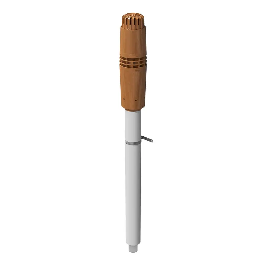 Ubbink Rolux 5G HR dakdoorvoer concentrisch PP Ø60/100 mm T120 L=1570mm terracotta