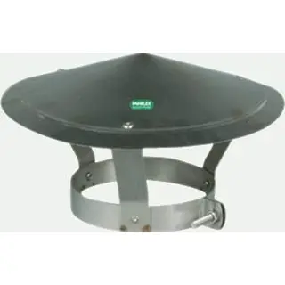 Panflex regenkap, enkelwandig, 250 mm, rvs