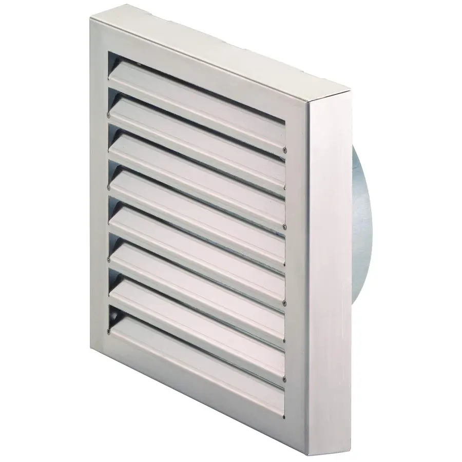 Zehnder ComfoEdge muurrooster, 125 mm, vierkant, rvs