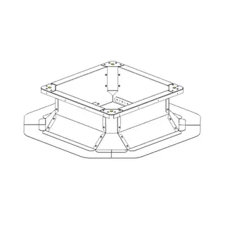 Mark dakopstand voor MDV Blue 355/400 dakventilator