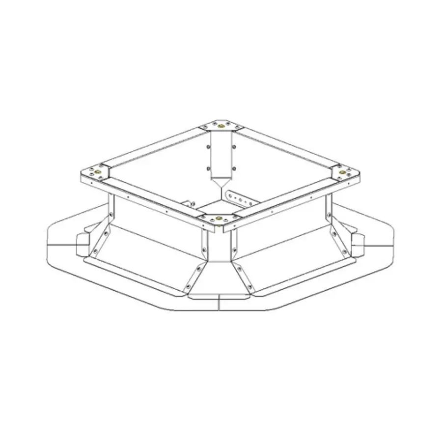 Mark dakopstand voor MDV Blue 355/400 dakventilator