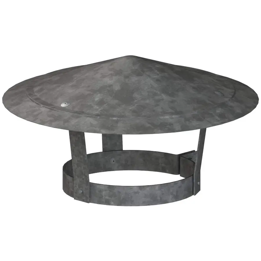 R-Vent spiro regenkap 105/111 mm, sendzimir verzinkt