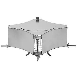 Anjo openhaardkap (colt) laag, 150 tot 300 mm, RVS