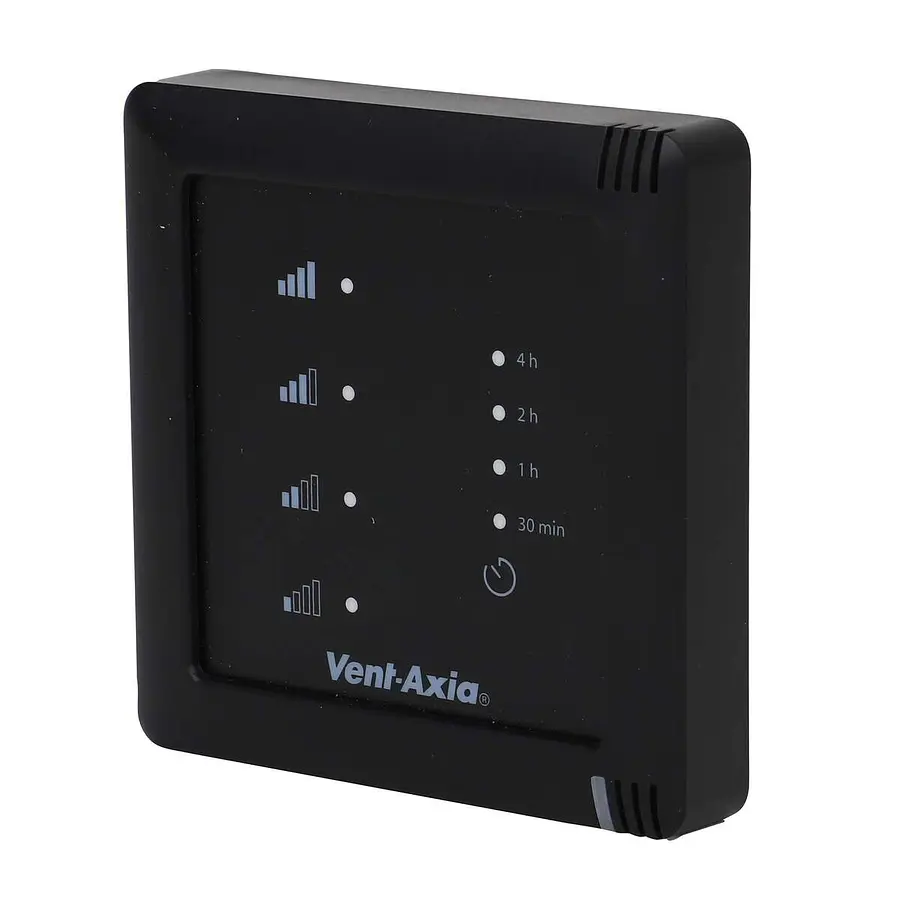 Vent-Axia 4-standenschakelaar SSU-BZ draadloos met batterij zwart