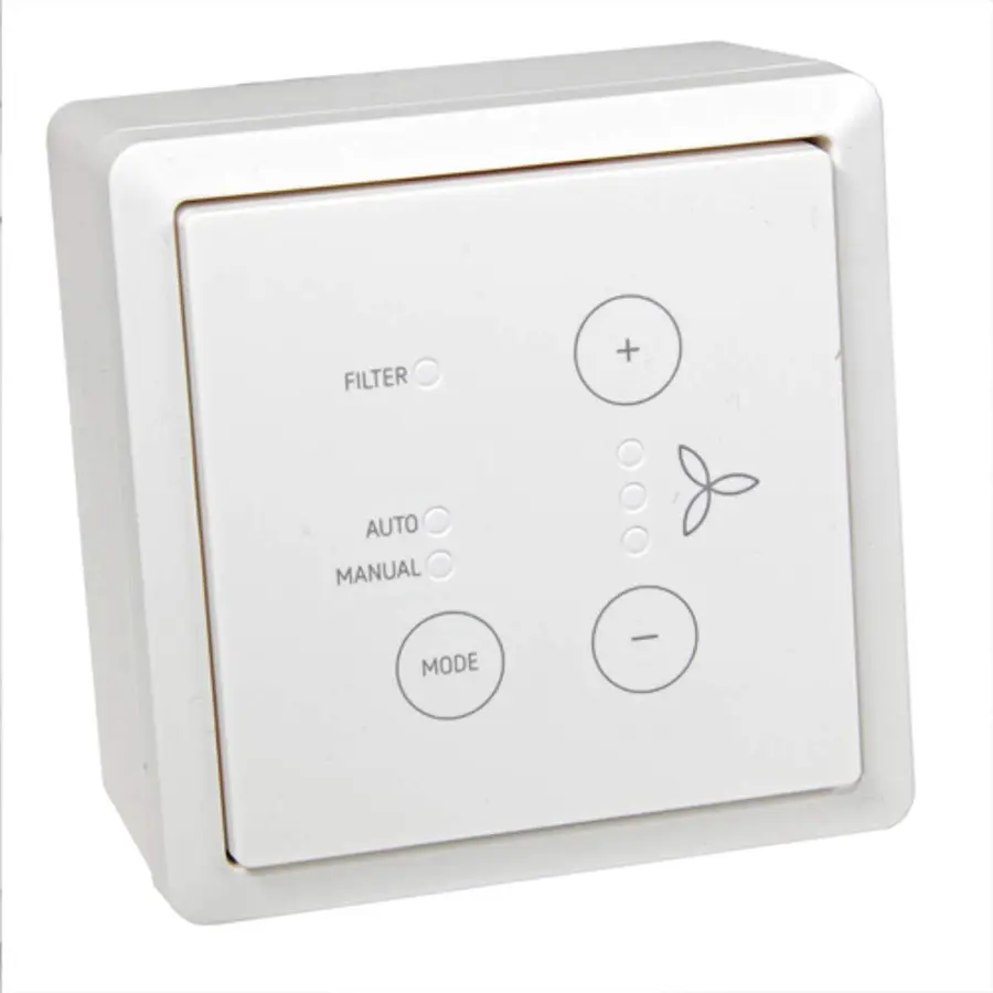 Zehnder ComfoSwitch C67 bedieningspaneel met opbouwdoos