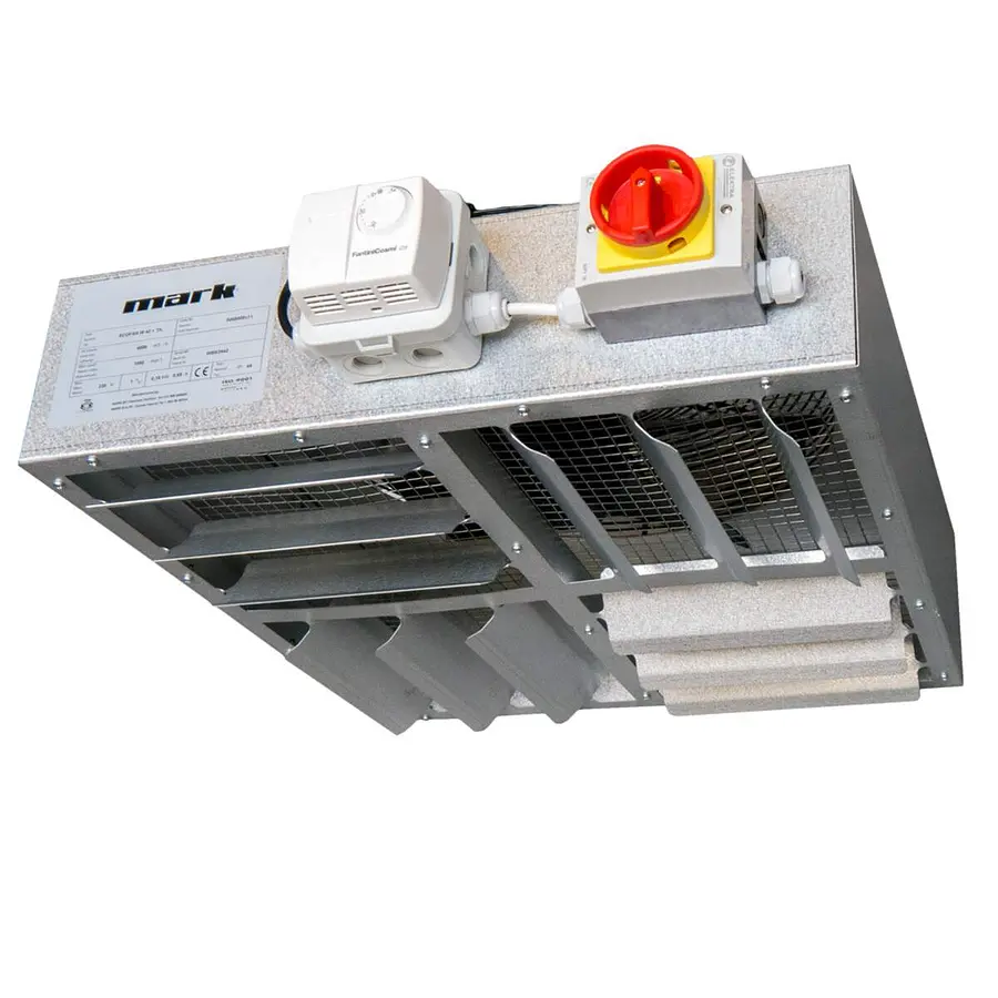 Mark Ecofan W42 recirculatieventilator compleet met thermostaat en werkschakelaar