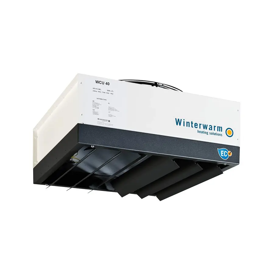 Winterwarm WCU40 EC recirculatie-unit met EC-ventilator 3.300 m³/u