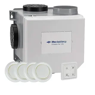 Itho Daalderop CVE-S ECO alles-in-één ventilatiepakket standaard met vochtsensor en RFT
