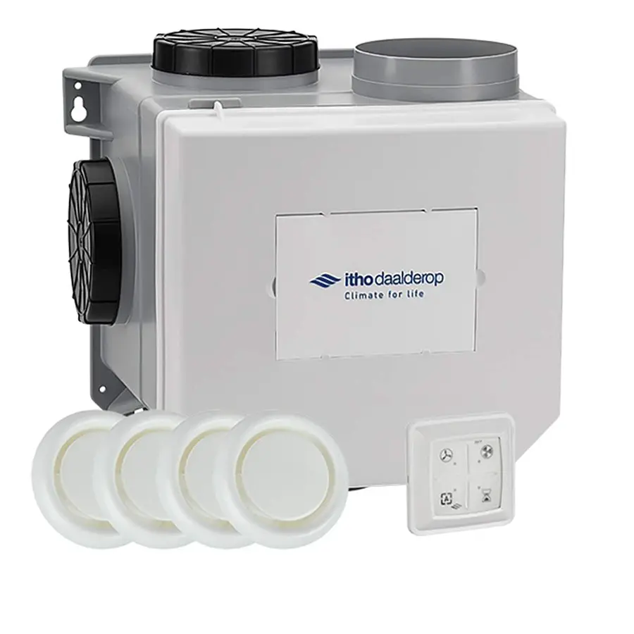 Itho Daalderop CVE-S ECO alles-in-één ventilatiepakket standaard met vochtsensor en RFT