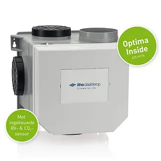Itho Daalderop CVE-S CVE Optima Inside CO₂-ventilatiepakket met vochtsensor en euro- en perilexstekker