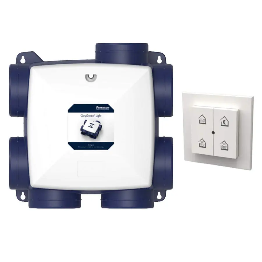 Renson OxyGreen light met interne vochtsensor en 4-standenbediening